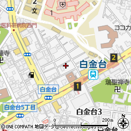 東京都港区白金台周辺の地図