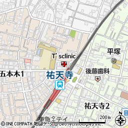 T’s　clinic周辺の地図