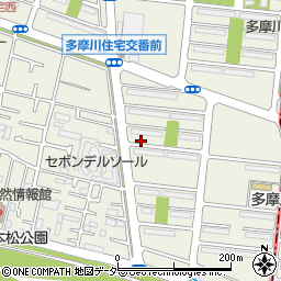 多摩川住宅ロ号棟自治会周辺の地図