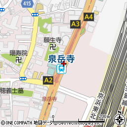 泉岳寺駅周辺の地図