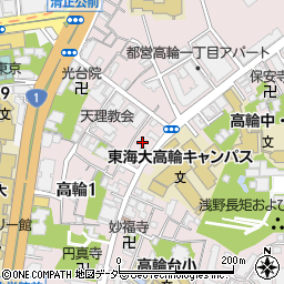 高輪 天神坂 桜井周辺の地図