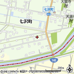 山梨県甲府市七沢町501-6周辺の地図