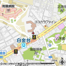 都営地下鉄東京都交通局　三田線白金台駅周辺の地図