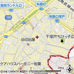 東京都稲城市矢野口599周辺の地図