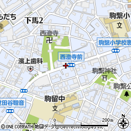 西澄寺周辺の地図