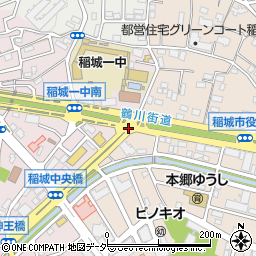 稲城福祉センター入口周辺の地図