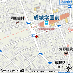 ローソン成城学園前駅西口店周辺の地図