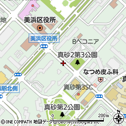 美浜区役所入口周辺の地図
