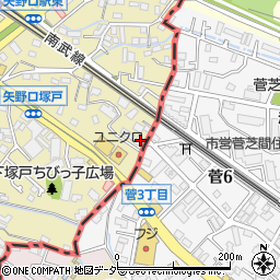東京都稲城市矢野口488周辺の地図