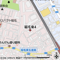 日本通運稲毛社宅周辺の地図
