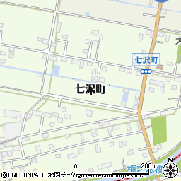 山梨県甲府市七沢町周辺の地図