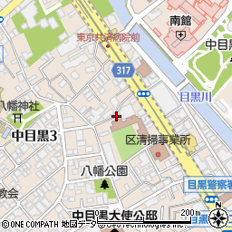 東京都目黒区中目黒周辺の地図