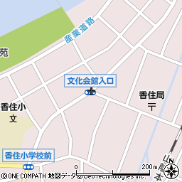 文化会館入口周辺の地図