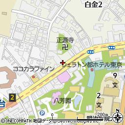 東京都港区白金2丁目7-23周辺の地図