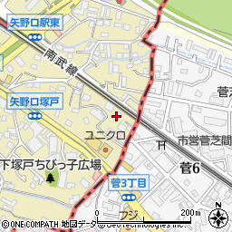 東京都稲城市矢野口493周辺の地図