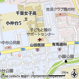 千葉県出先機関　教育庁子どもと親のサポートセンター相談専用電話・不登校、いじめ等周辺の地図
