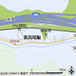 東京都八王子市裏高尾町1154周辺の地図