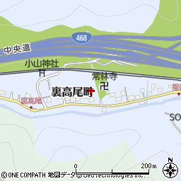 東京都八王子市裏高尾町1145周辺の地図