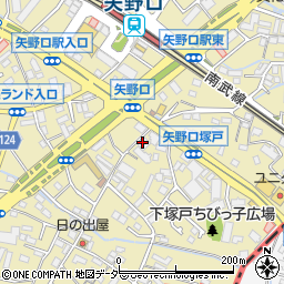 東京都稲城市矢野口587-3周辺の地図