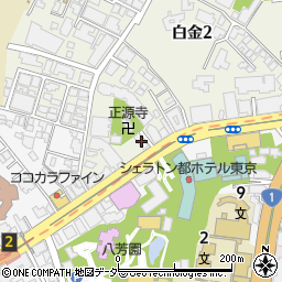東京都港区白金2丁目7-19周辺の地図