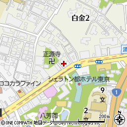 東京都港区白金2丁目7-17周辺の地図