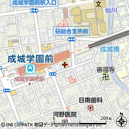 松屋成城学園前店周辺の地図