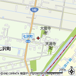 山梨県甲府市七沢町68周辺の地図