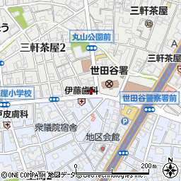 パークジャパン三軒茶屋第６駐車場周辺の地図