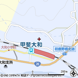 山梨県甲州市大和町初鹿野1622-5周辺の地図