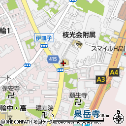 伊皿子坂保育園周辺の地図