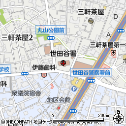 世田谷警察署周辺の地図