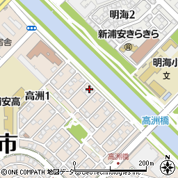 千葉県浦安市高洲1丁目5周辺の地図