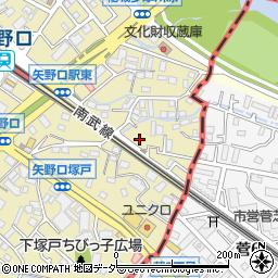 東京都稲城市矢野口420周辺の地図
