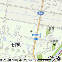 山梨県甲府市七沢町248-1周辺の地図