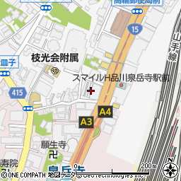 泉岳寺駅前歯科クリニック周辺の地図