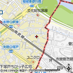 東京都稲城市矢野口424周辺の地図