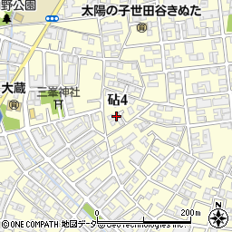 東京都世田谷区砧4丁目周辺の地図