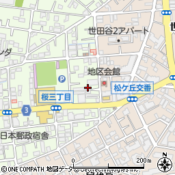東京都世田谷区桜3丁目25-25周辺の地図