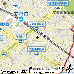 東京都稲城市矢野口327周辺の地図
