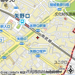 東京都稲城市矢野口327-1周辺の地図