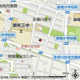 公社多摩川住宅ハ－１７号棟周辺の地図