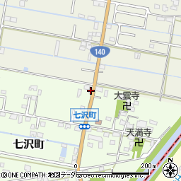 山梨県甲府市七沢町246周辺の地図