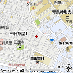 東京都世田谷区三軒茶屋1丁目8周辺の地図