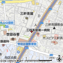 ローソン世田谷三軒茶屋二丁目店周辺の地図