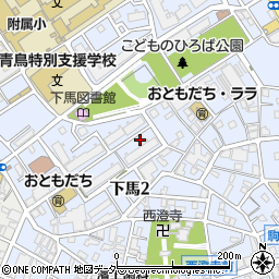 東京都世田谷区下馬2丁目周辺の地図