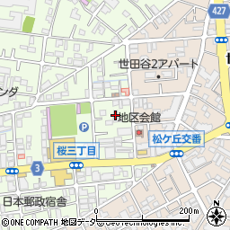 東京都世田谷区桜3丁目25-20周辺の地図