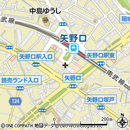 東京都稲城市矢野口304周辺の地図