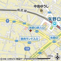 東京都稲城市矢野口725-1周辺の地図