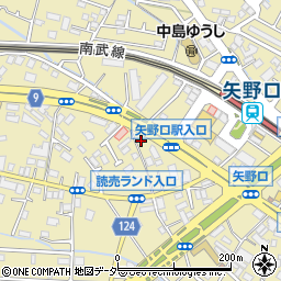 東京都稲城市矢野口709周辺の地図