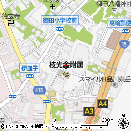 東京都港区三田4丁目周辺の地図